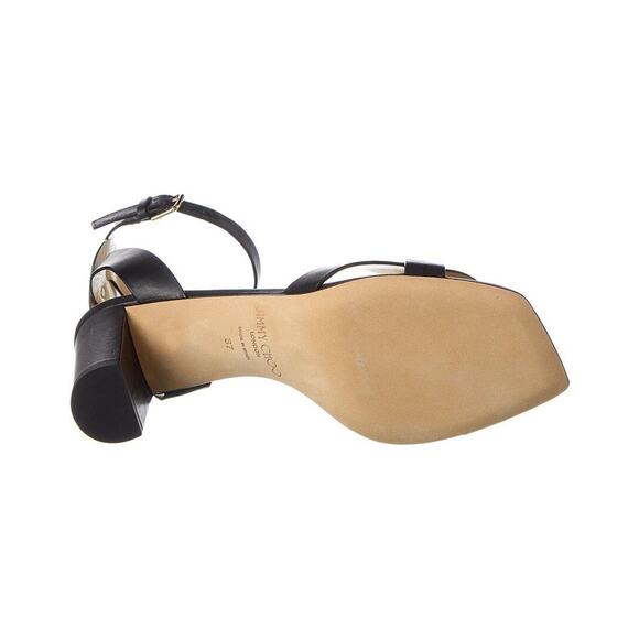 Jimmy Choo Drya 65 Black & Dark Brown Leather Sandals sz. 38.5 EU - Picture 6 of 14